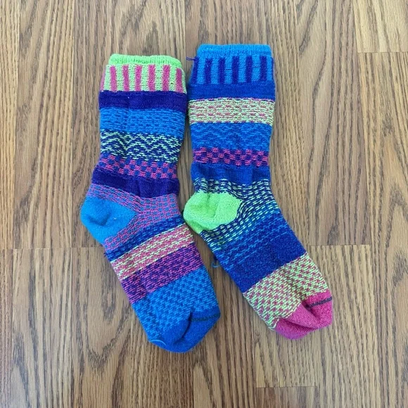 Lot of 2 Blue/ Purple, Green/Blue Solemate Womens Socks Set - Picture 9 of 9